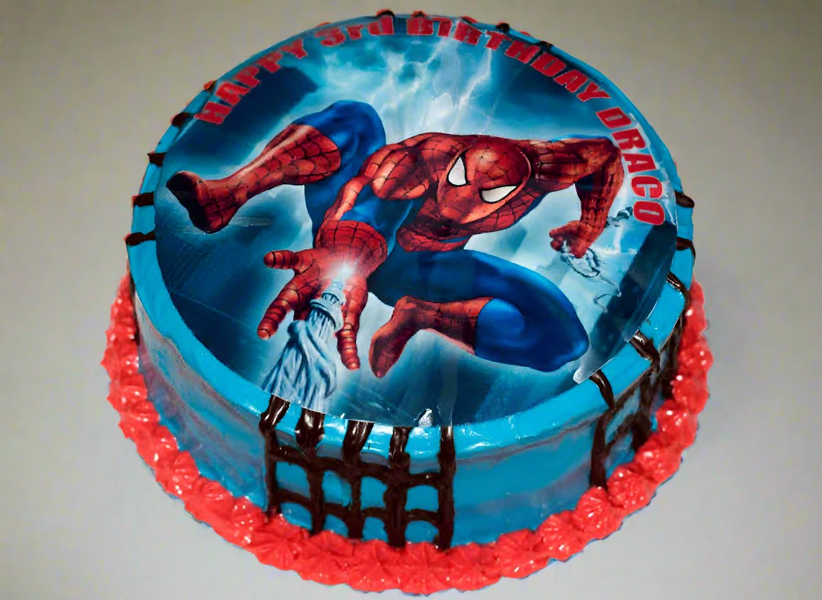 Round Shape Spider Man Cake | Doon Memories