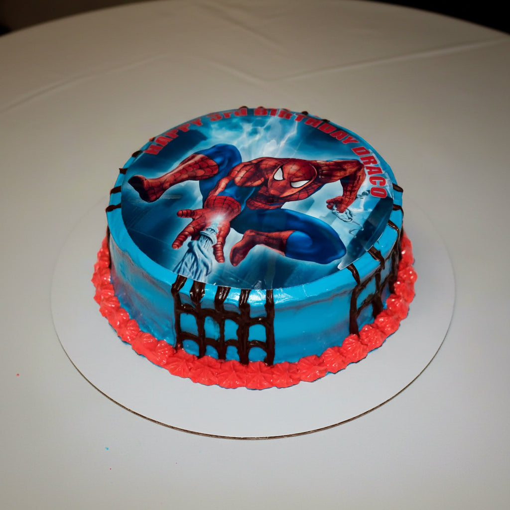 Round Shape Spider Man Cake | Doon Memories