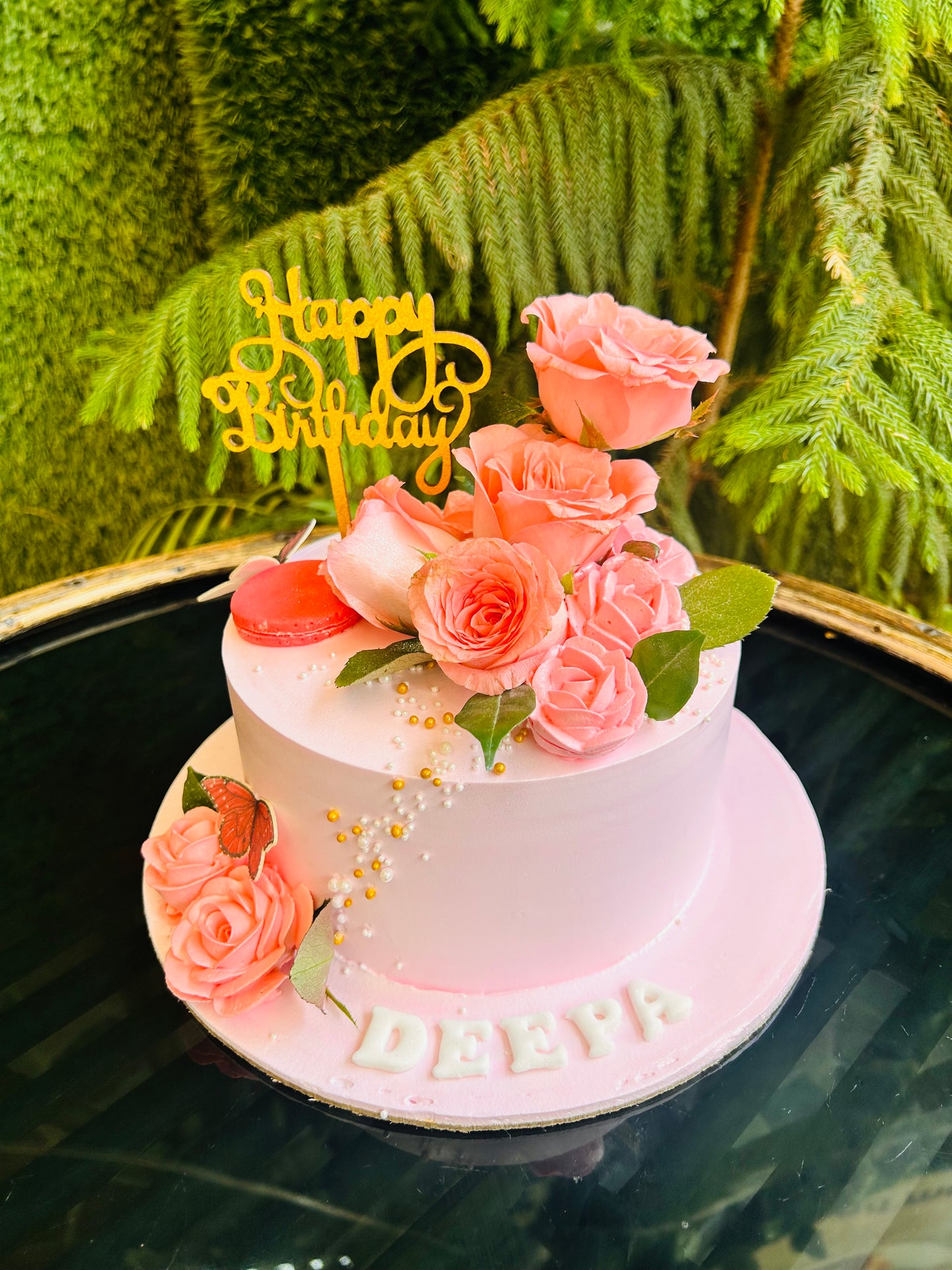 100% Eggless Blushing Elegance Birthday Cake | Doon Memories