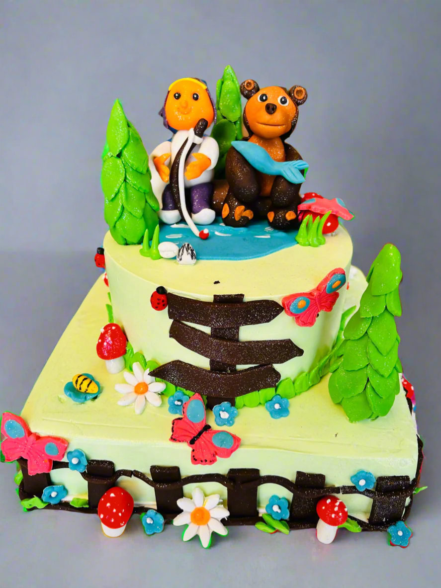 100% eggless Forest Adventure Cake - Jungle | Doon Memories