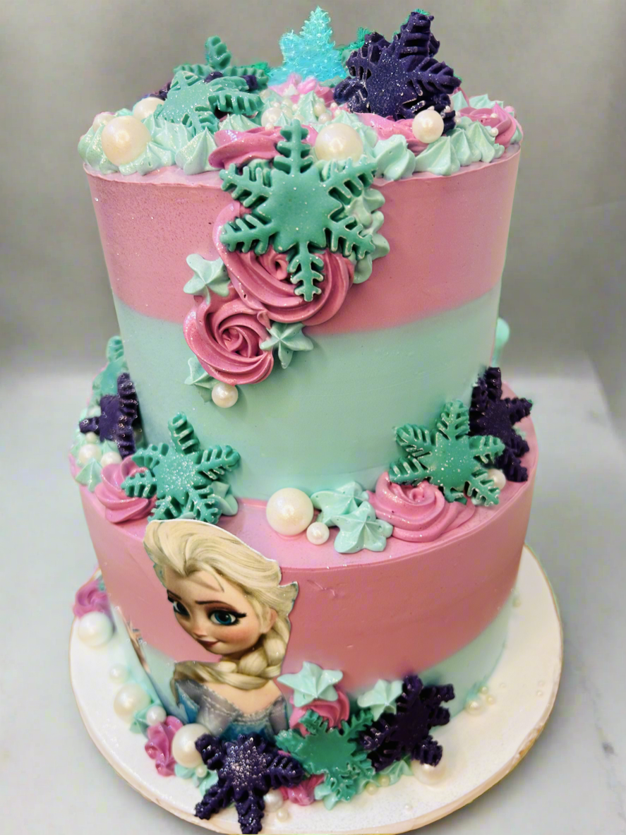 100% eggless Frozen Fantasy Cake | Doon Memories