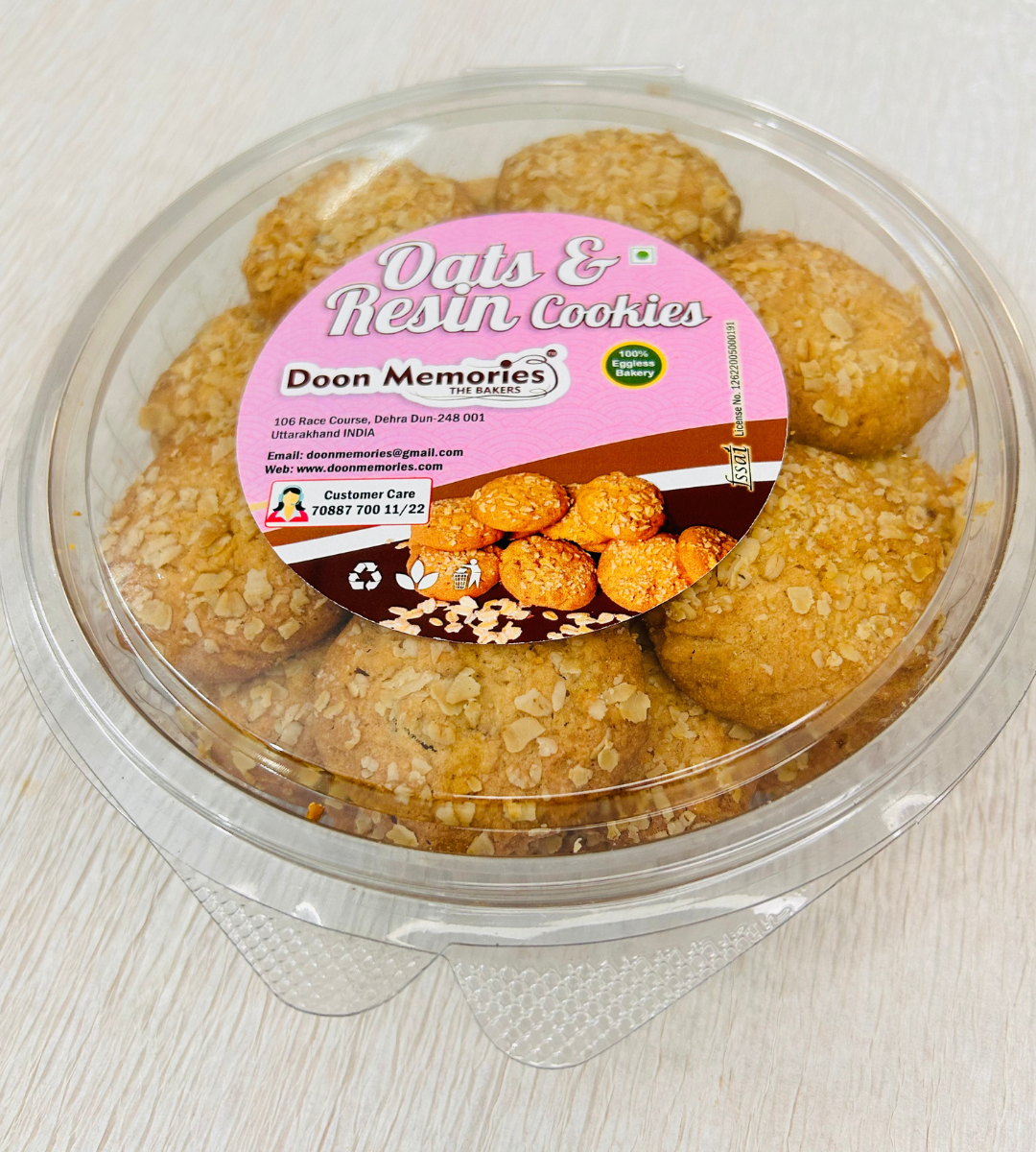 100% Eggless Fresh Oats and Resin Cookies | Doon Memories