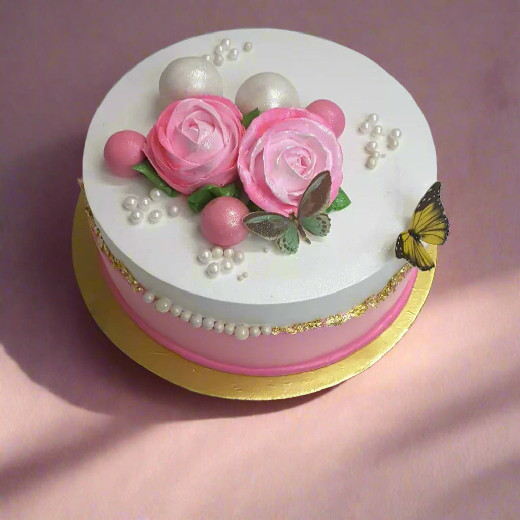 Pink Butterfly Cake