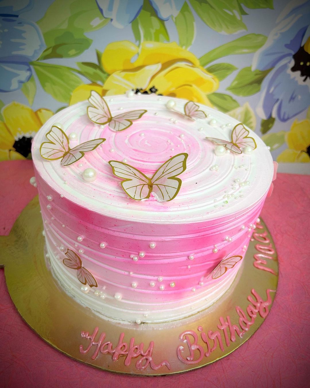 Butterfly Pineapple Cake | Doon Memories