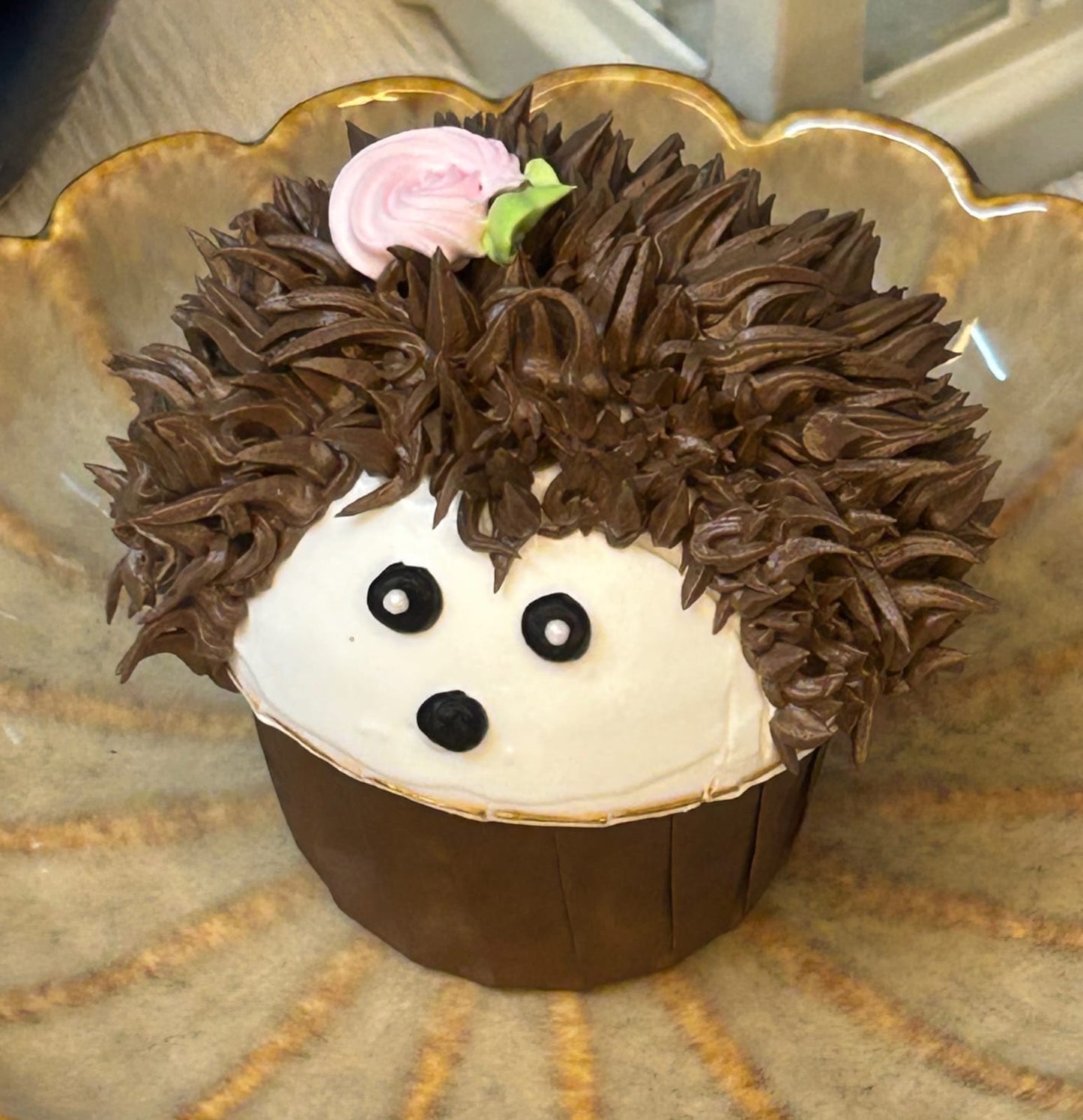 Hedgehog Buttercream Chocolate Brown Cute Cake | Doon Memories