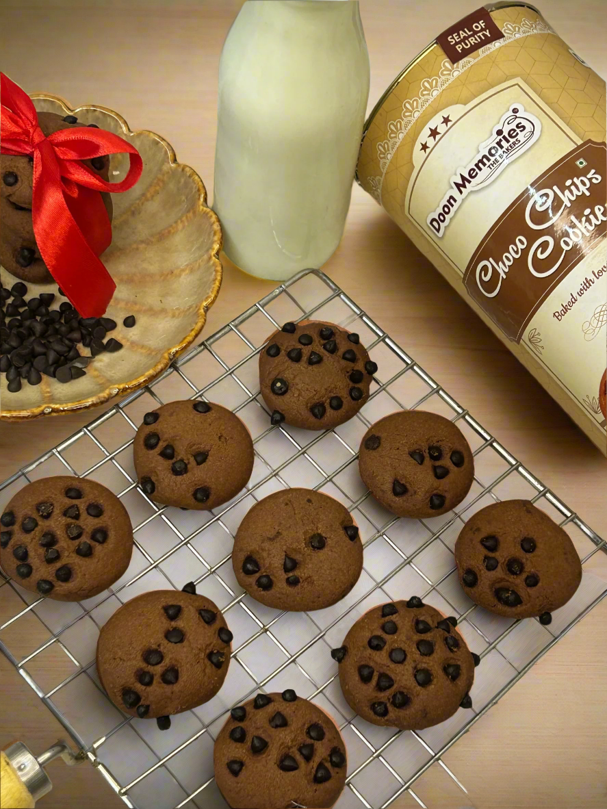 Premium Eggless Choco Chips Cookies | Doon Memories