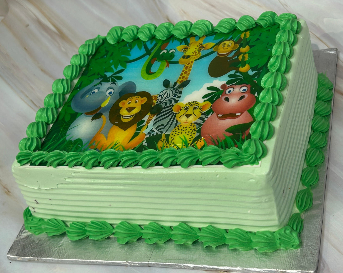 Jungle Theme Photo Cake