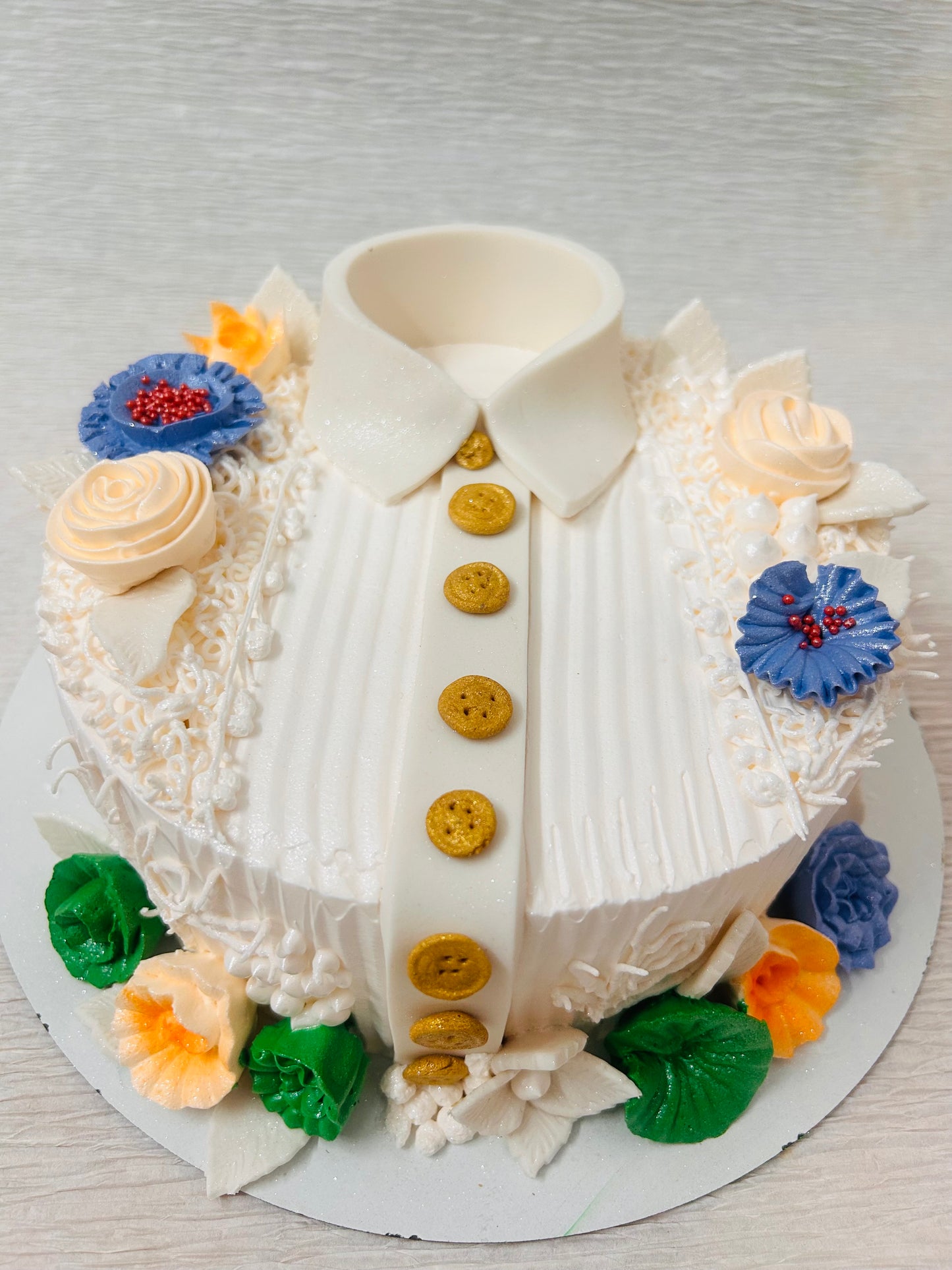 Gentleman’s Floral Shirt Cake