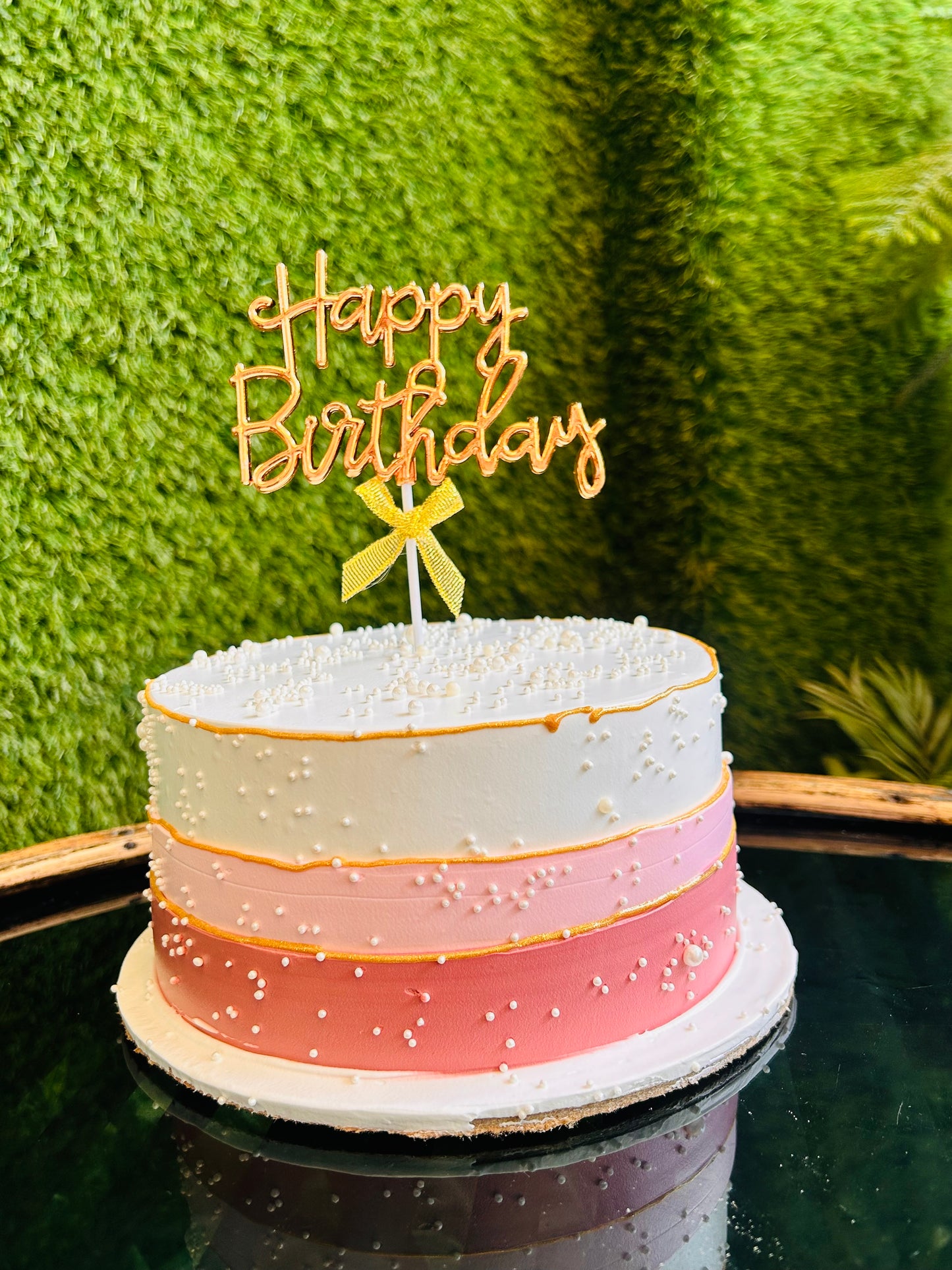 Blush Elegance Birthday Cake