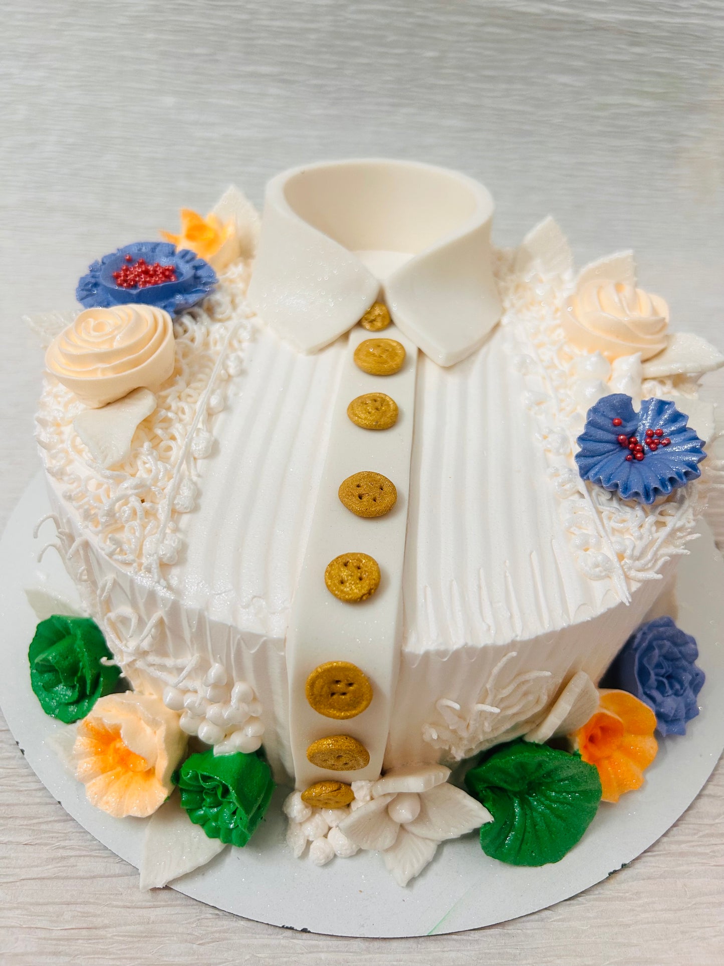 Gentleman’s Floral Shirt Cake