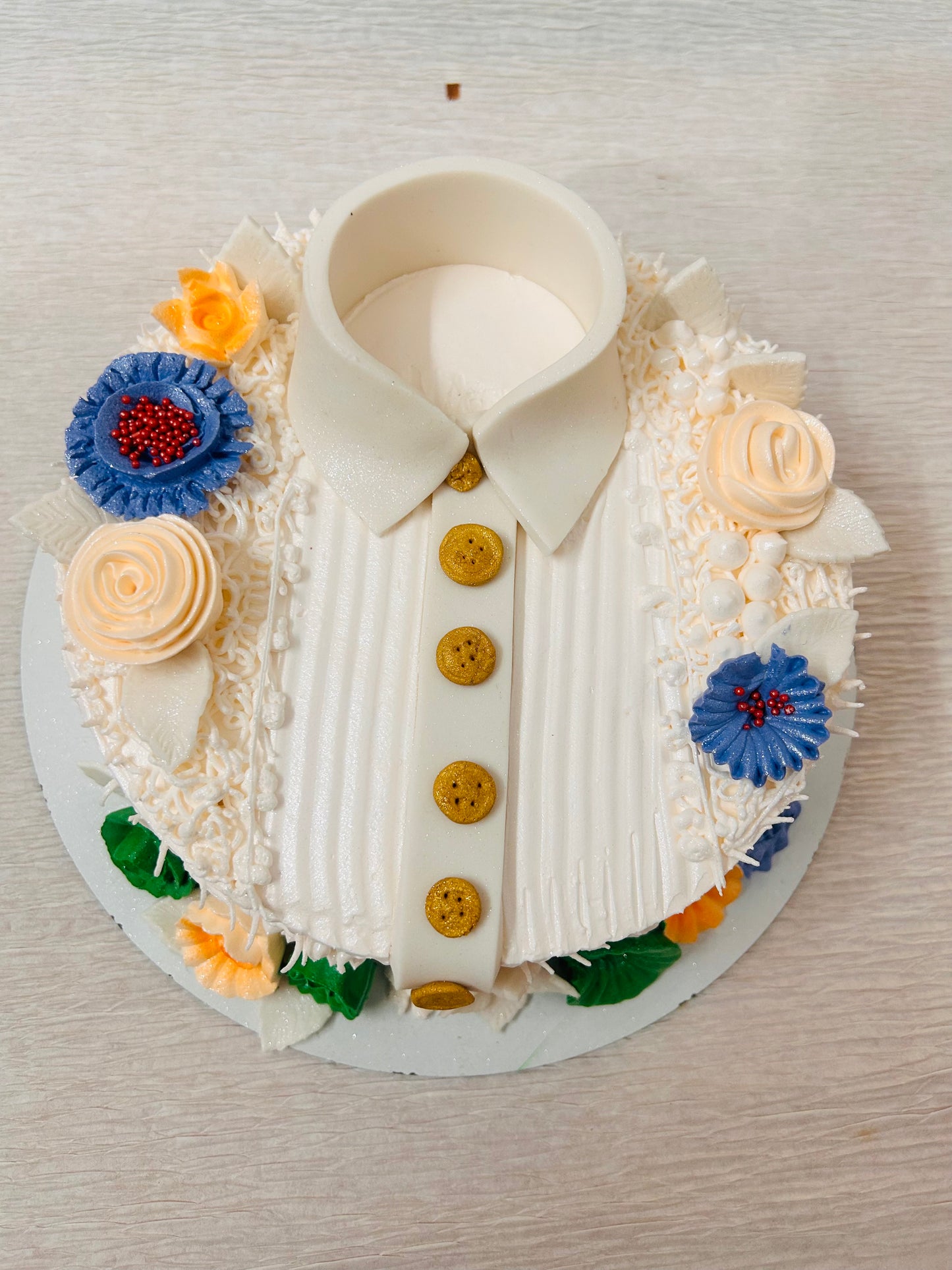 Gentleman’s Floral Shirt Cake