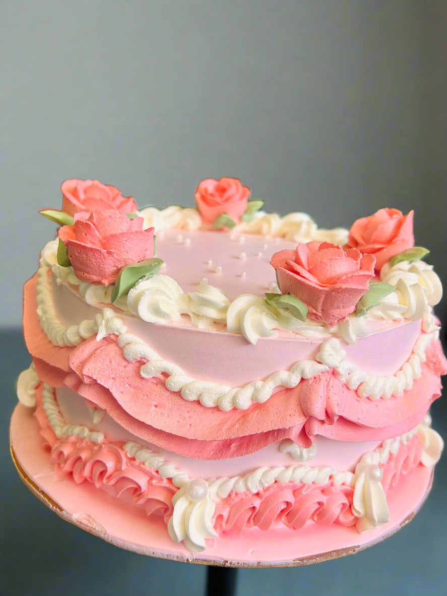 Vintage Rosette Charm Cake