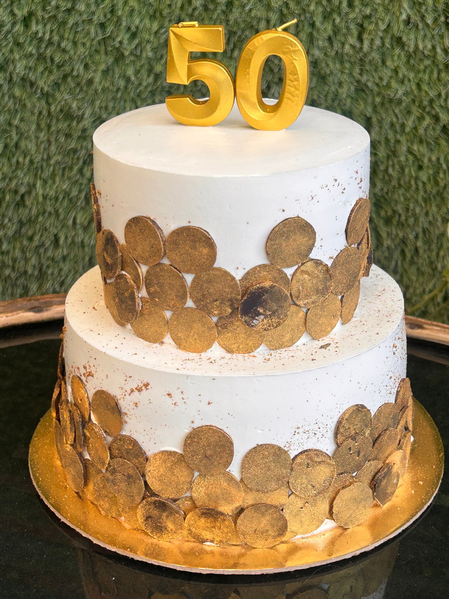 Buy Golden 50th Celebration Cake | Doon Memories