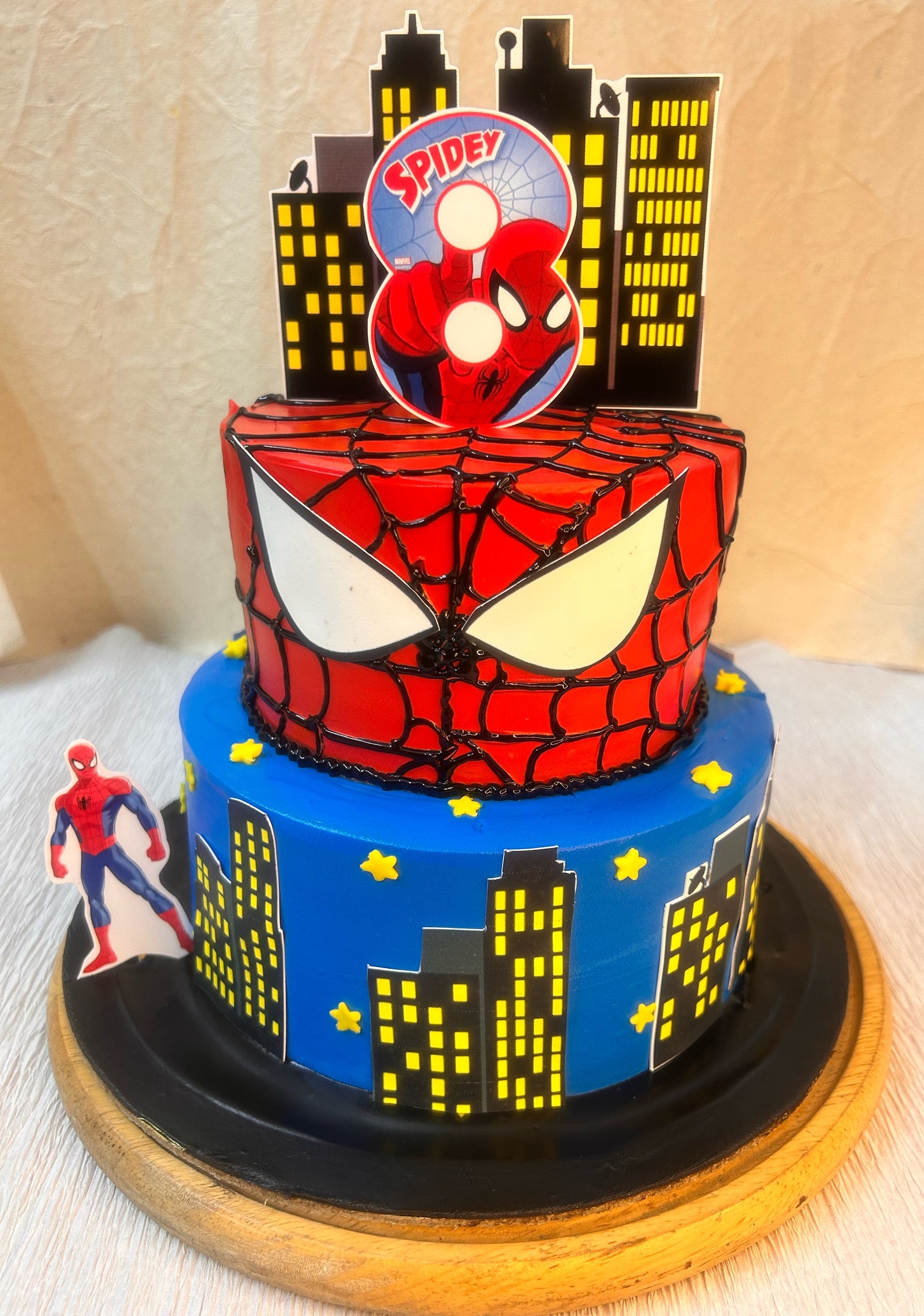 Spidey Skyline Cake