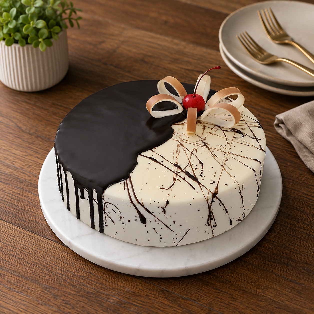 Choco Vanilla Cake