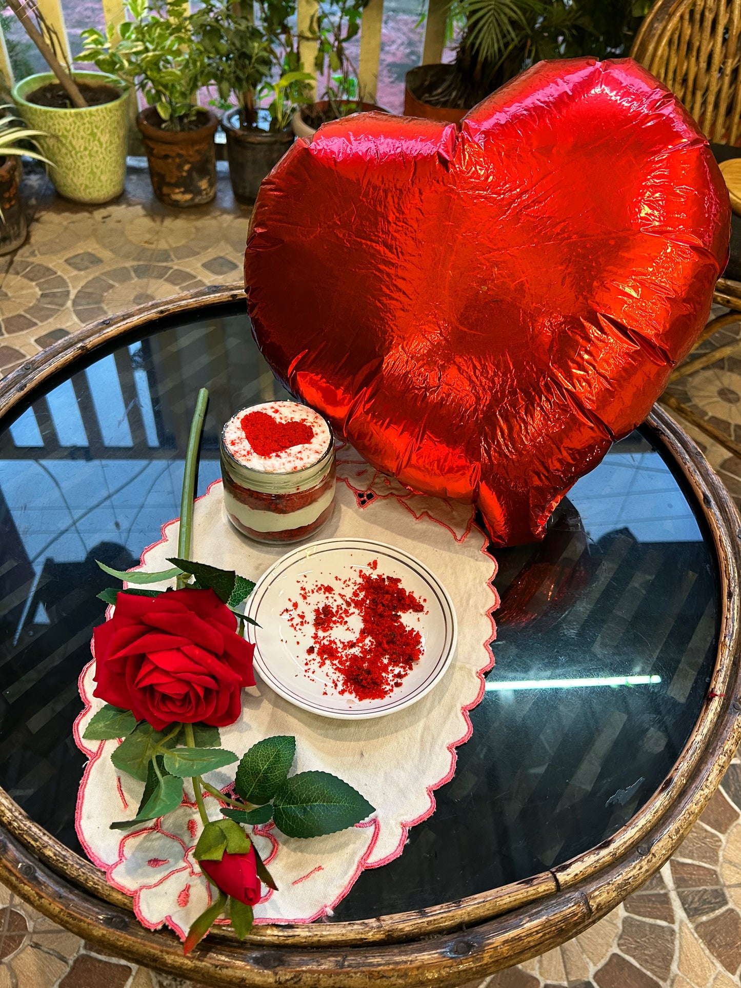 Red Velvet Romance Cake Jar ❤️🍰