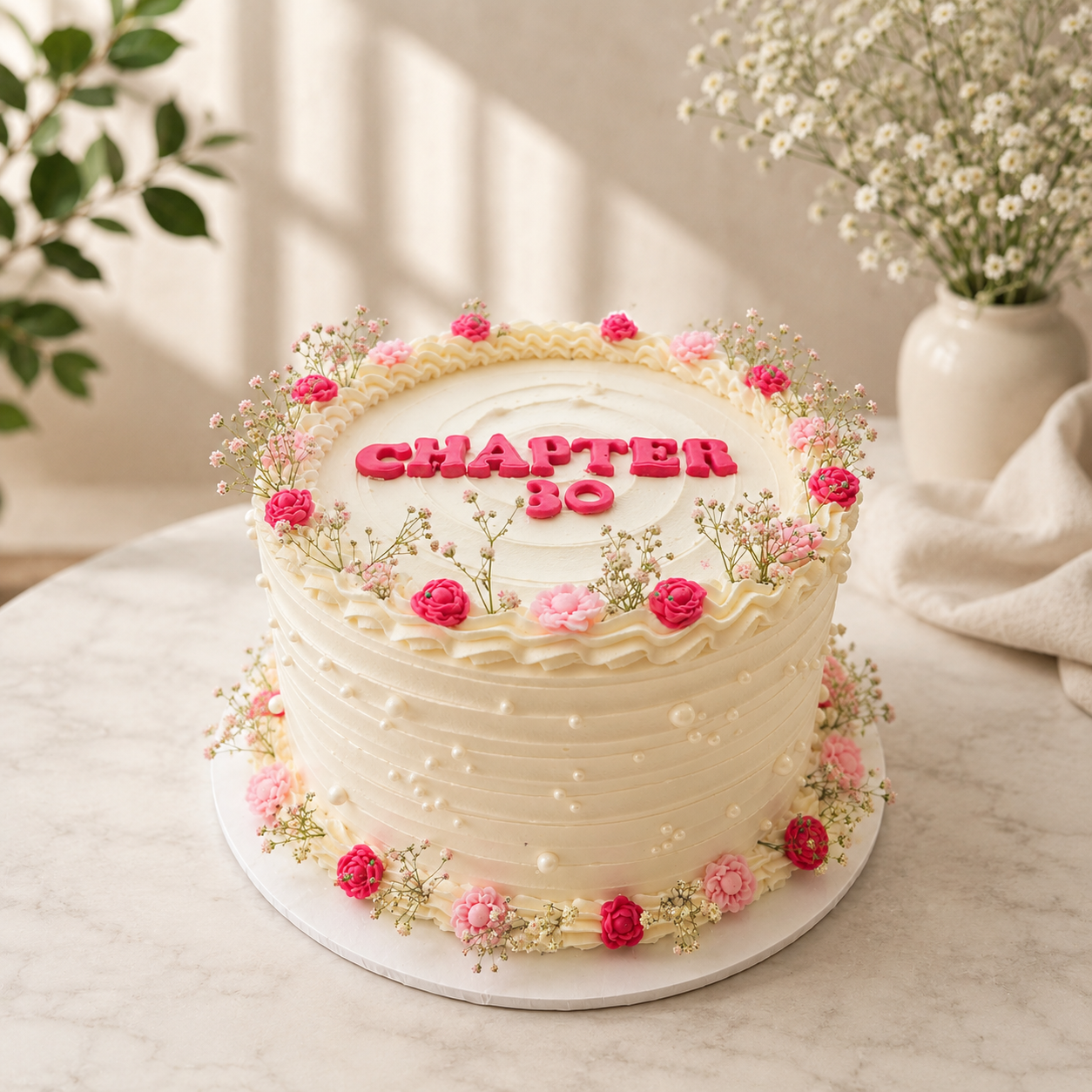 Floral Pearl Designer Cake