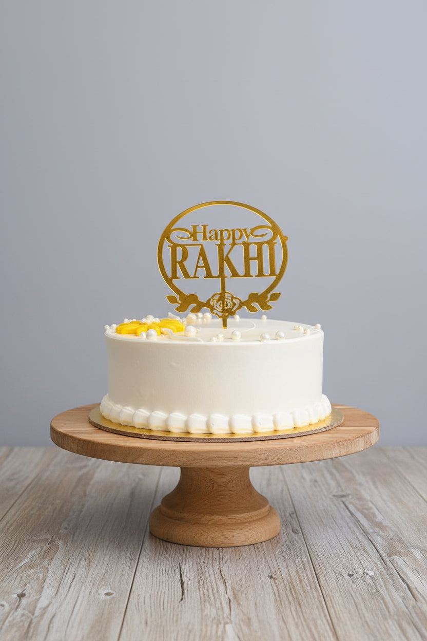 Buy Golden Bloom Rakhi Cake | Doon Memories