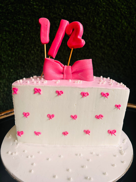 Half_Birthday_Bow_Cake | Doon Memories