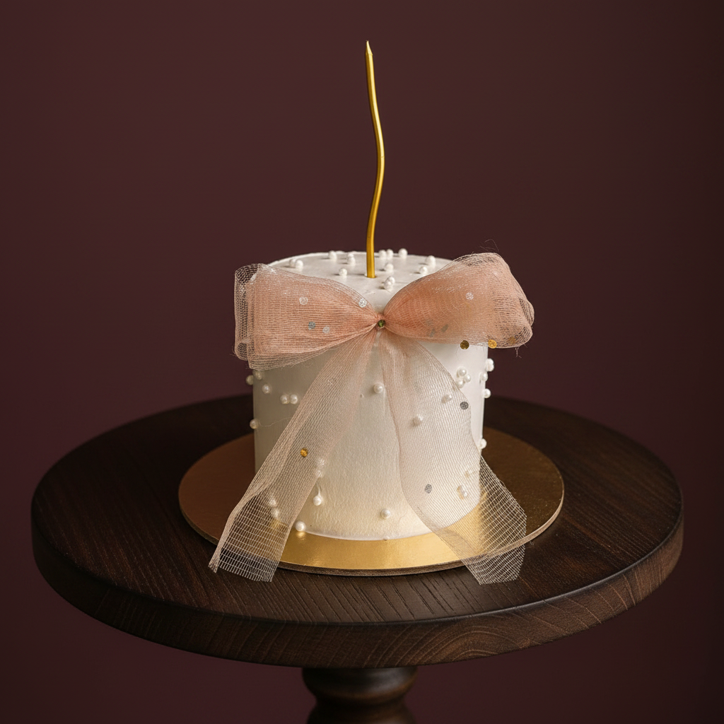 Pearl Elegance Mini Cake