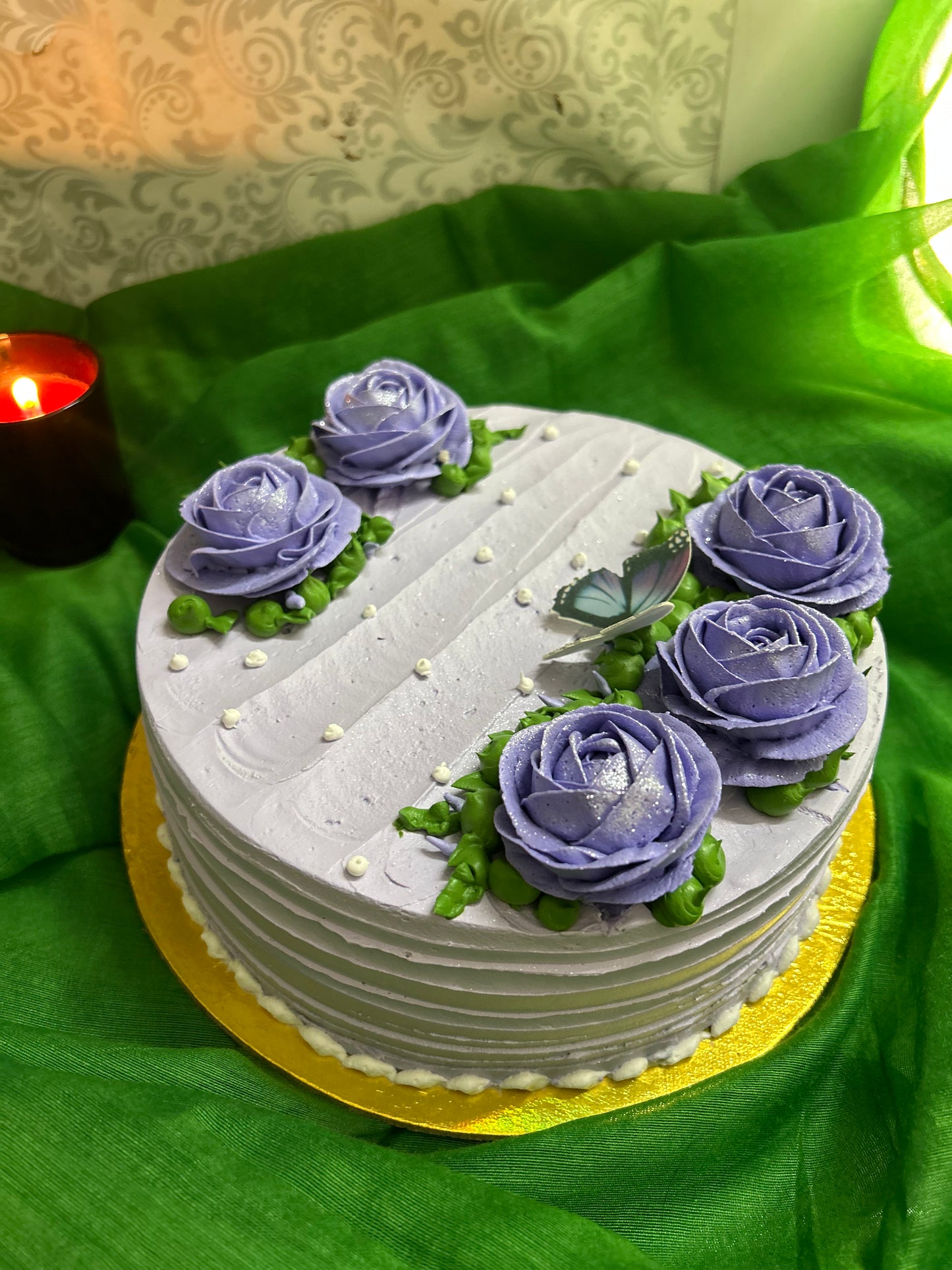 Lavender Rose Floral Buttercream Cake | Doon Memories