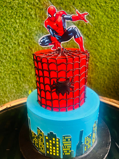 Spidey Skyline Cake