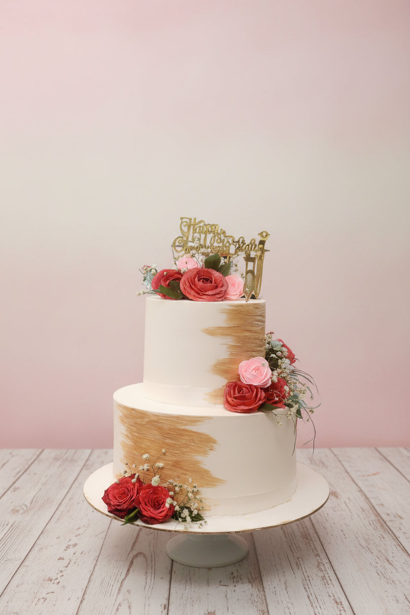 2 Tier Engagement Cake | Doon Memories