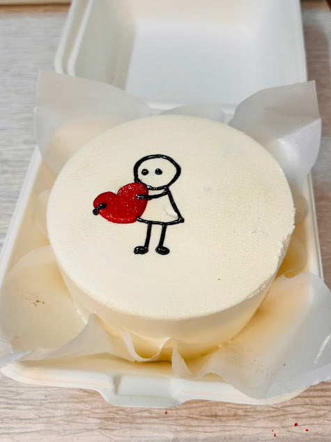 Bento Vanilla Minimalist Designed Mini Cake | Doon Memories