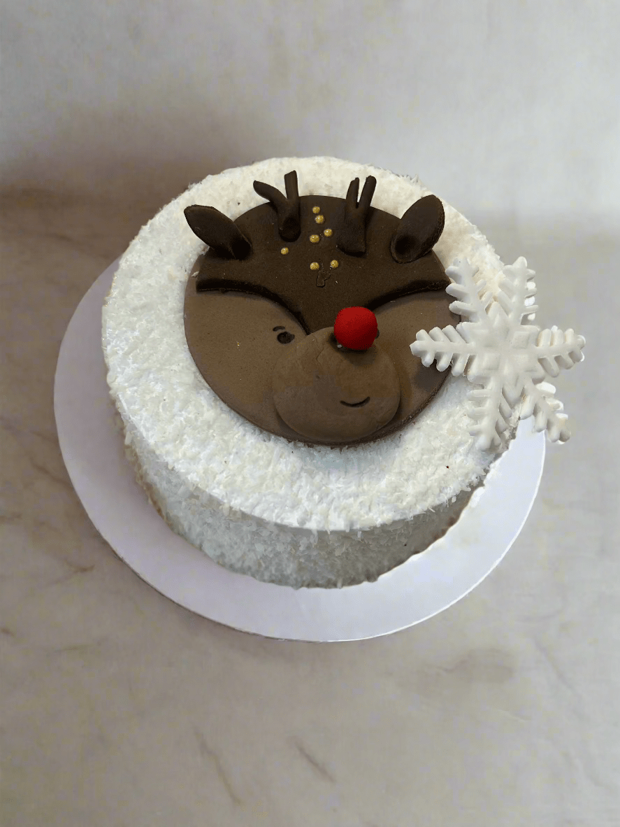 Santa Gnome Theme Chocolate Log Cake | Doon Memories