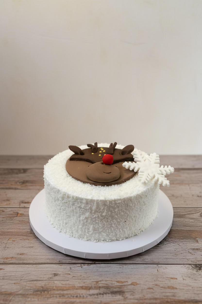 Santa Gnome Theme Chocolate Log Cake | Doon Memories