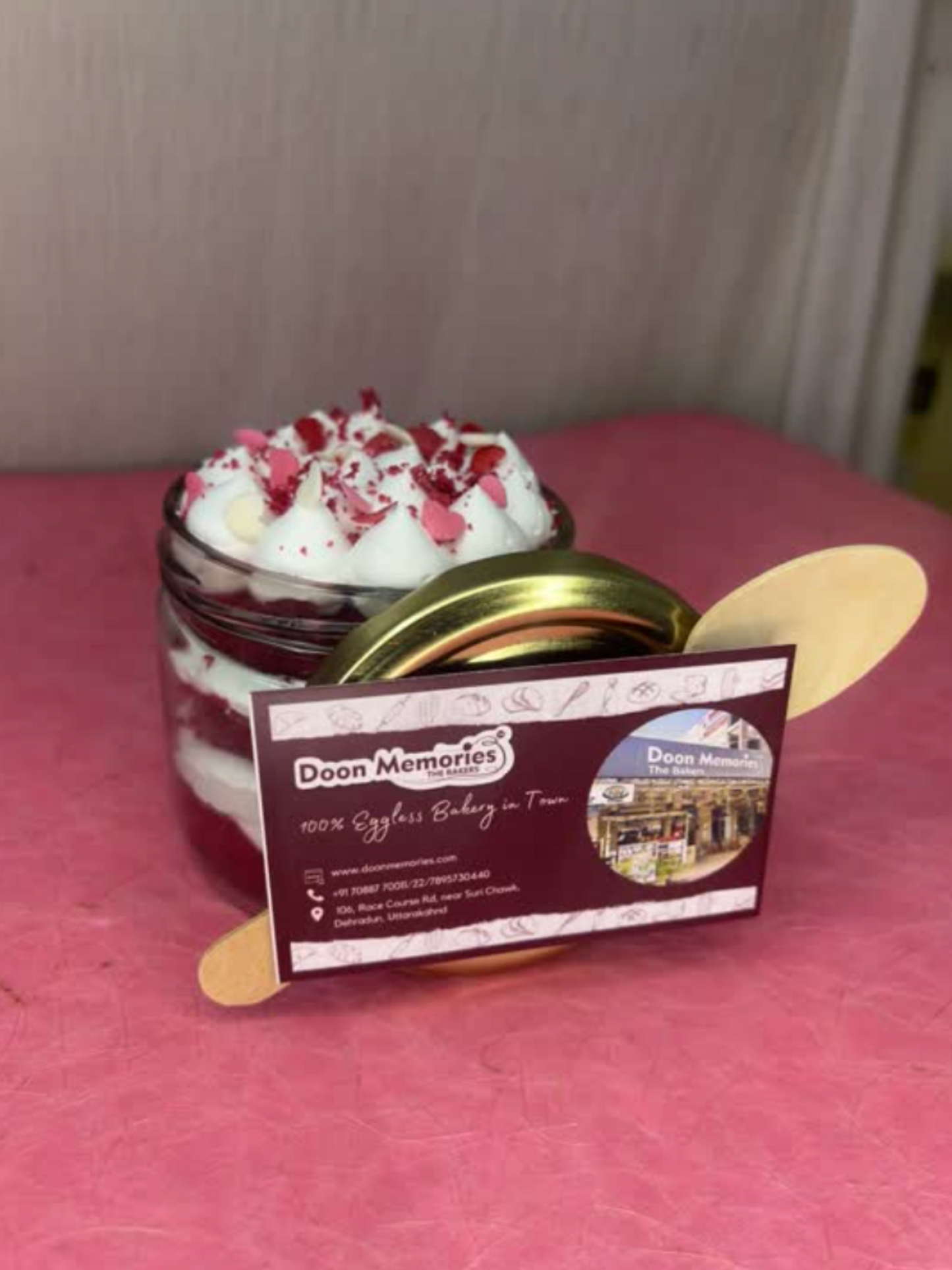 Red velvet jar cake