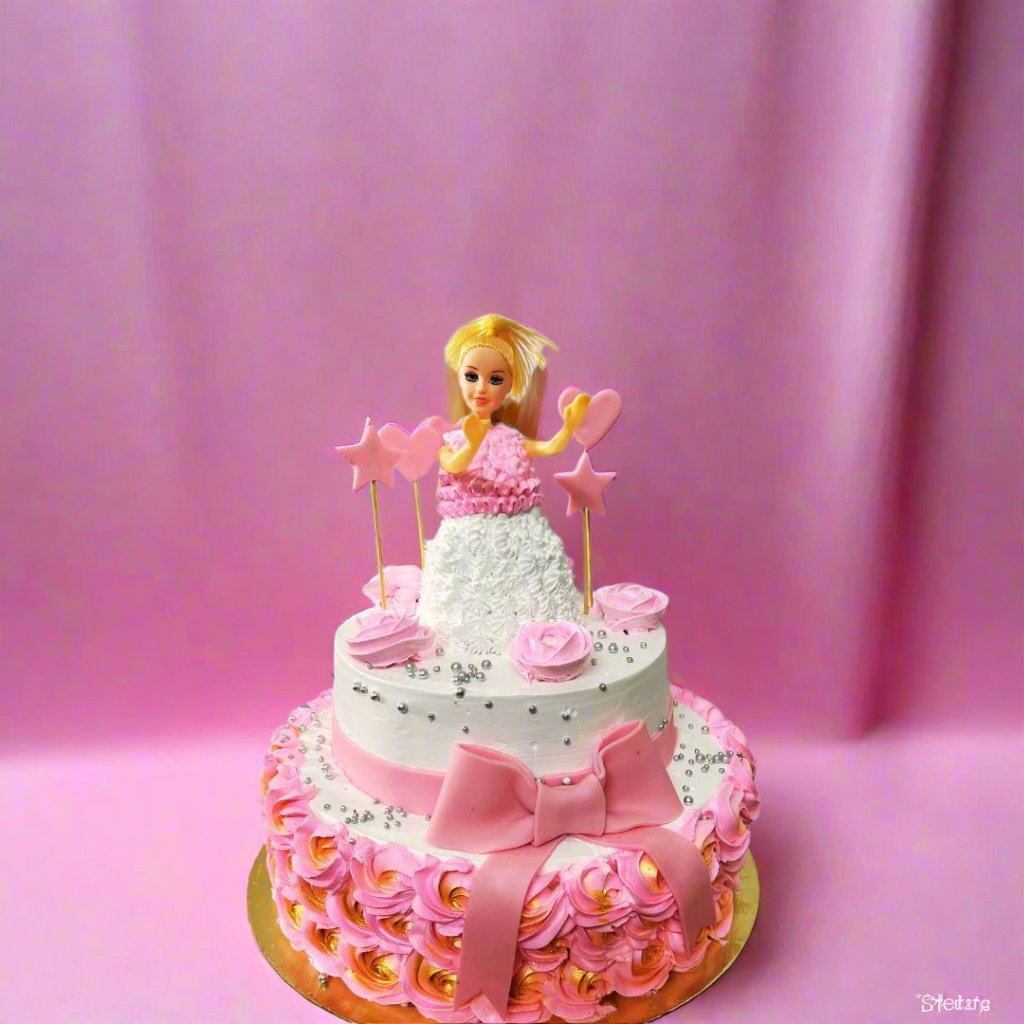 Barbie Pink Vanilla Birthday Cake | Doon Memories