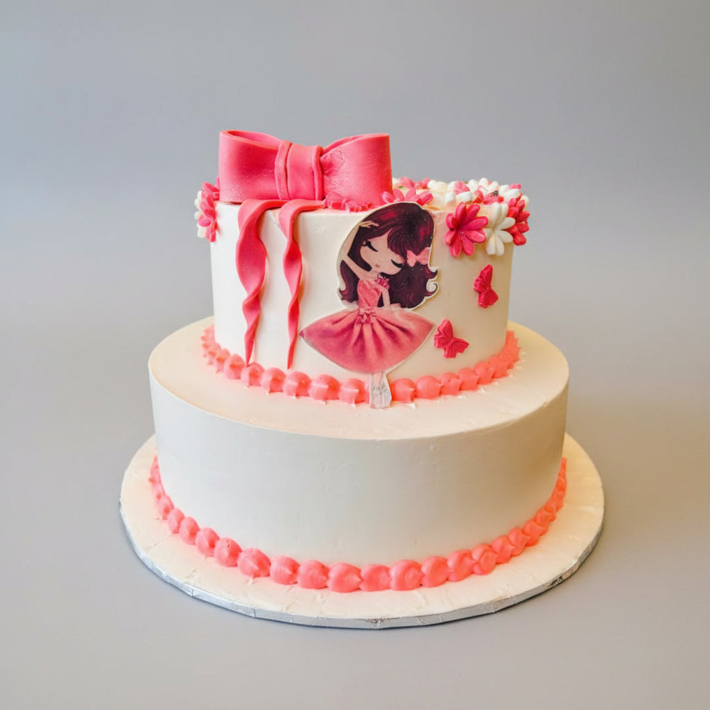 Pink Princess Vanilla Celebration Cake | Doon Memories