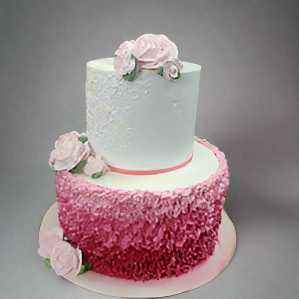 2 Tier Wedding Cake
