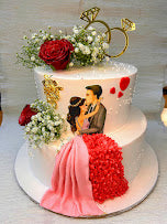 2-Tier Bride and Groom Wedding Cake | Doon Memories