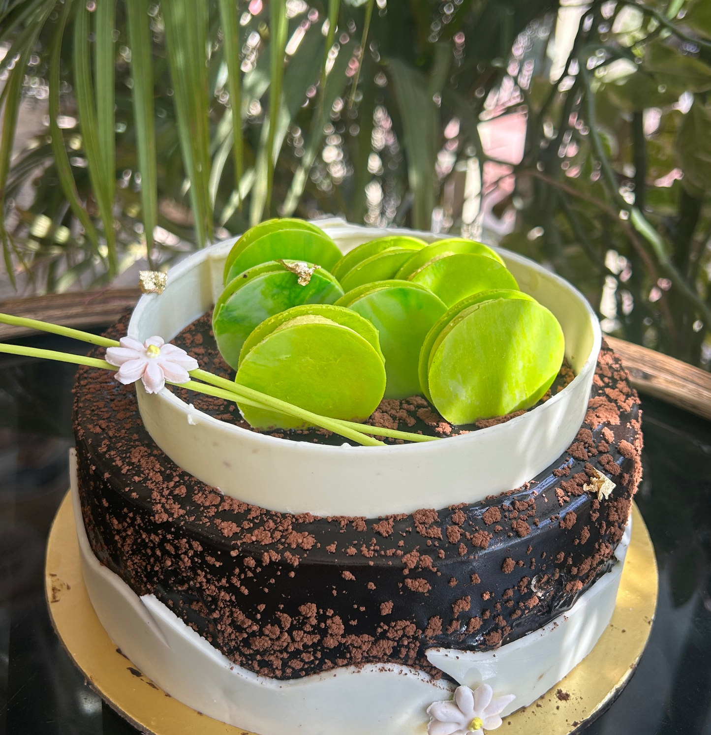 Lily Pond Black & White Chocolate Cake | Doon Memories
