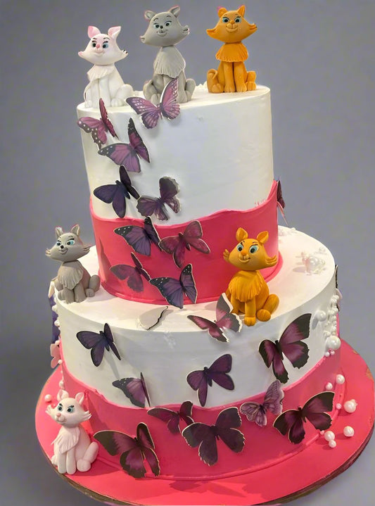 Cats and Butterflies Cake | Doon Memories