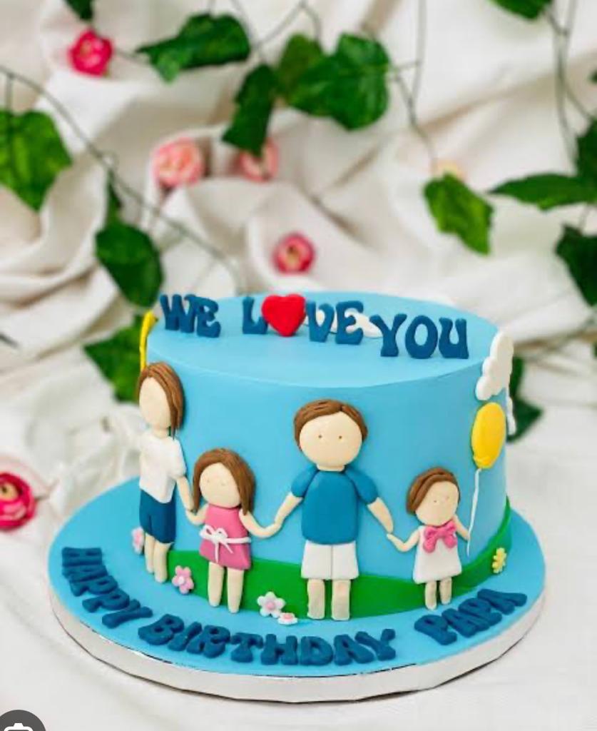 We Love You Family Cake | Doon Memories