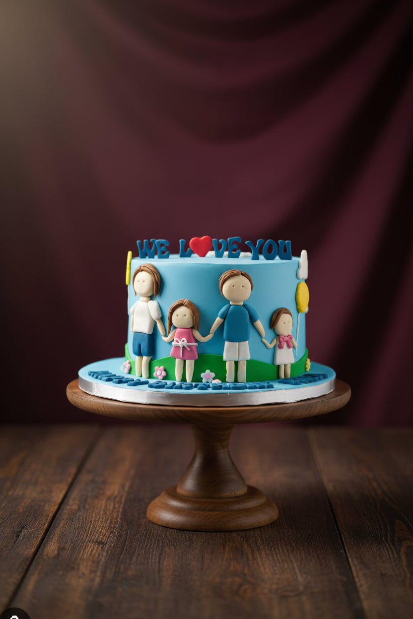 We Love You Family Cake | Doon Memories