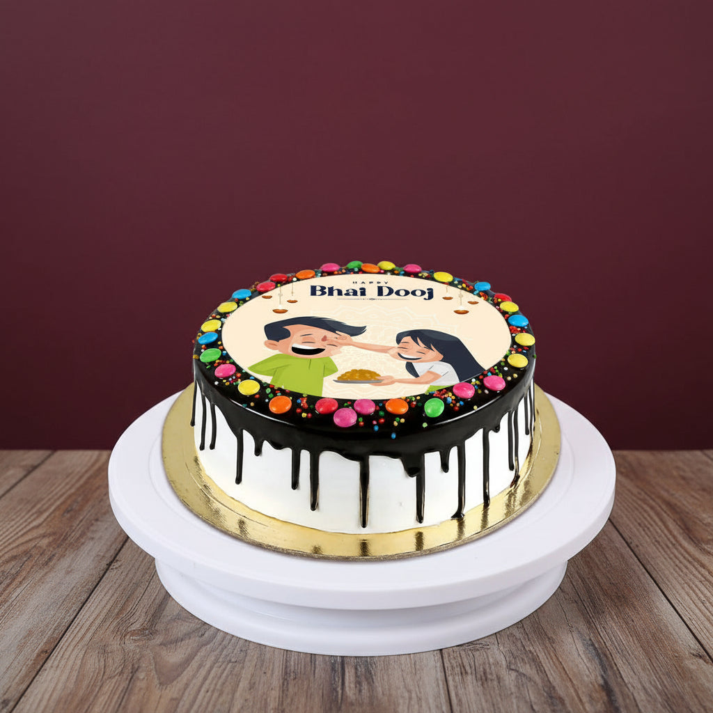 Bhaiya Dhoj Theme Cake | Doon Memories