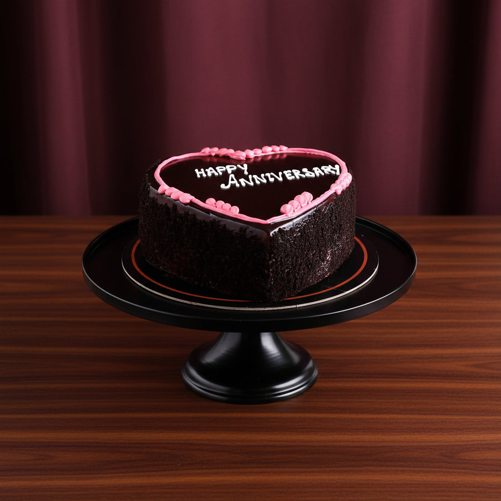 Choco Heart 1st Anniversary Cake | Doon Memories