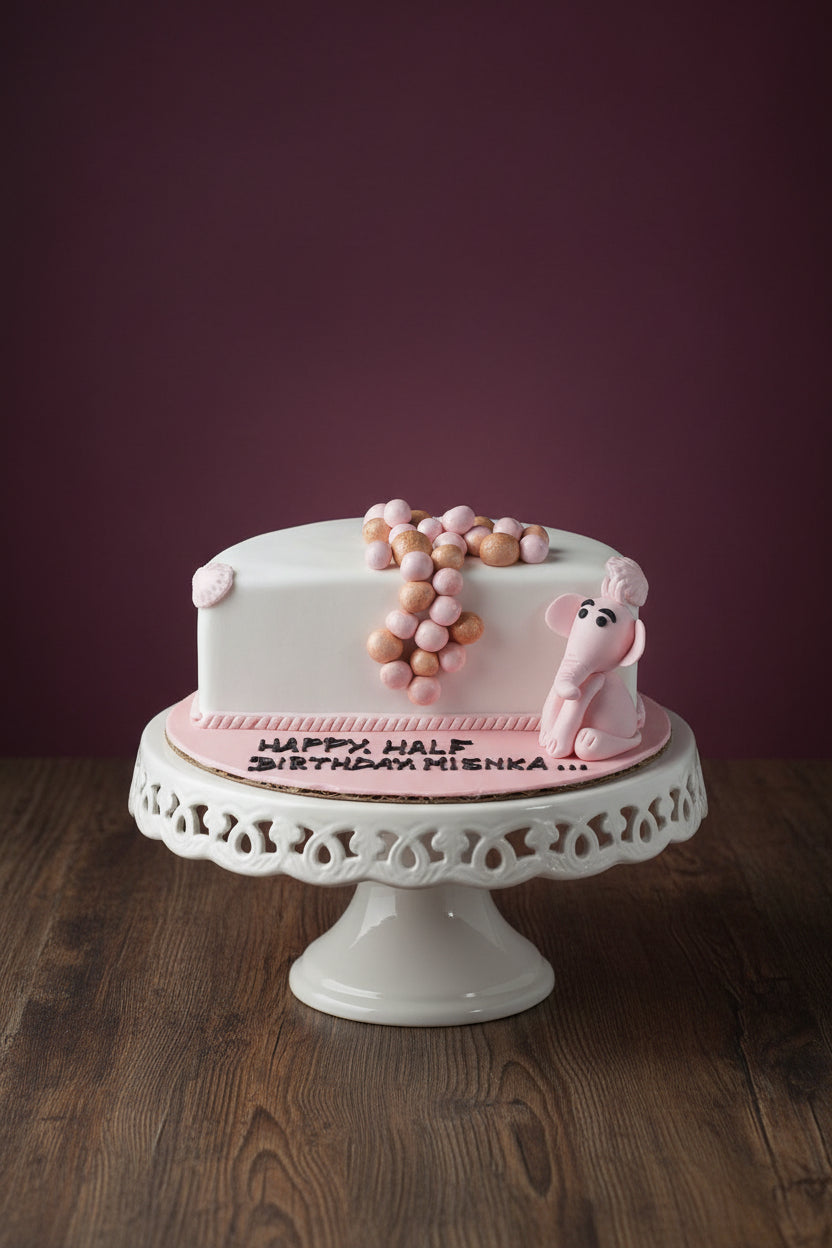 6 Month Birthday Cake for Baby Girl | Doon Memories