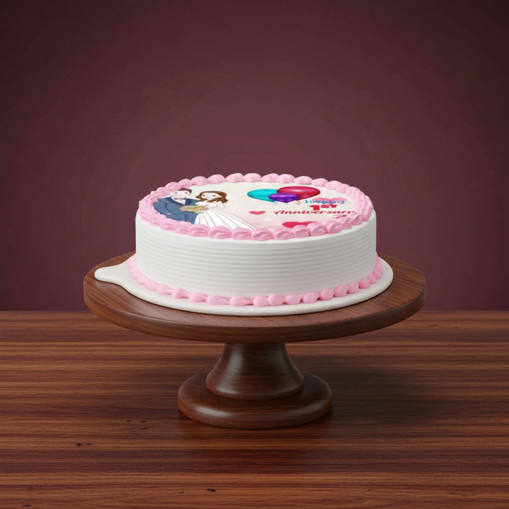 First Anniversary Photo Cake | Doon Memories