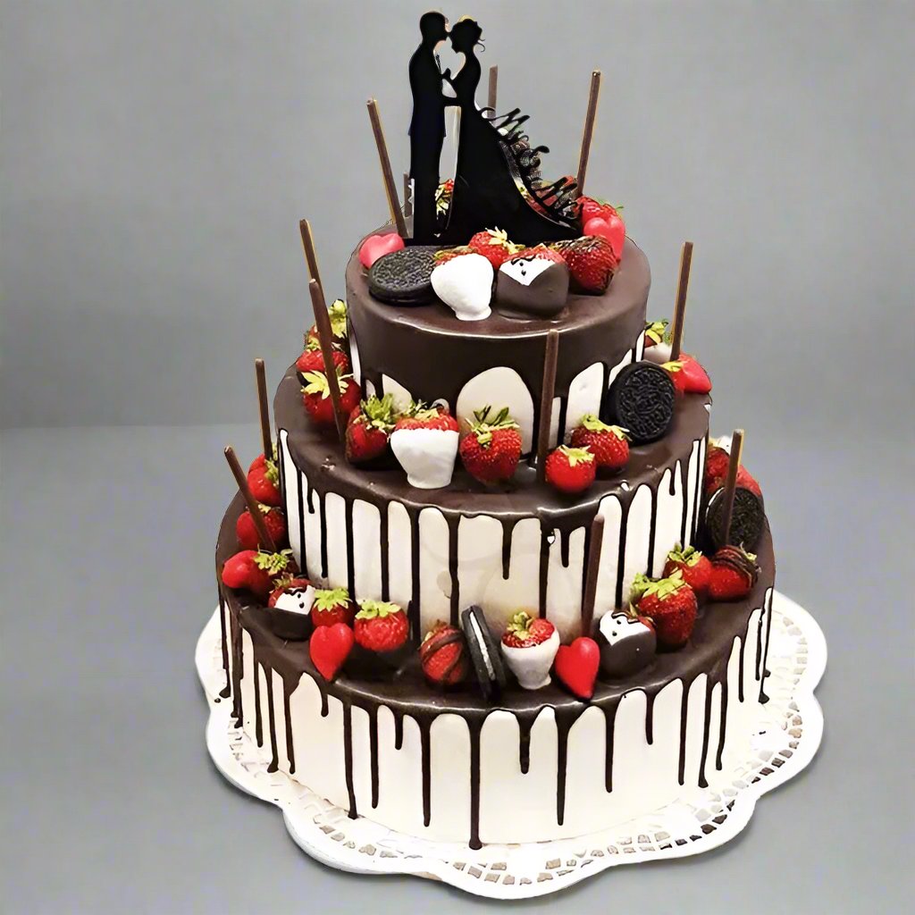 3 Tier Fruit Engagement Cake | Doon Memories