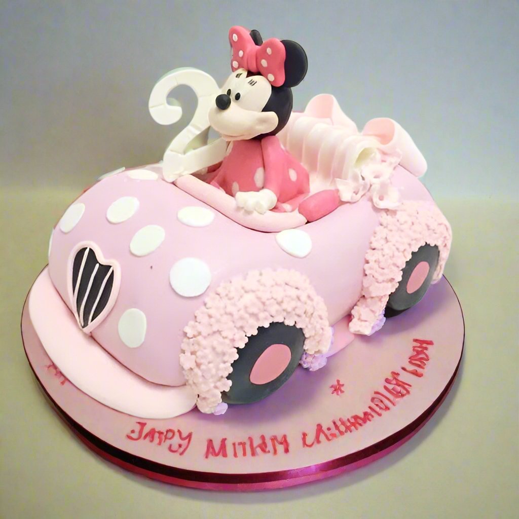 Minnie Mouse Car Cake | Doon Memories