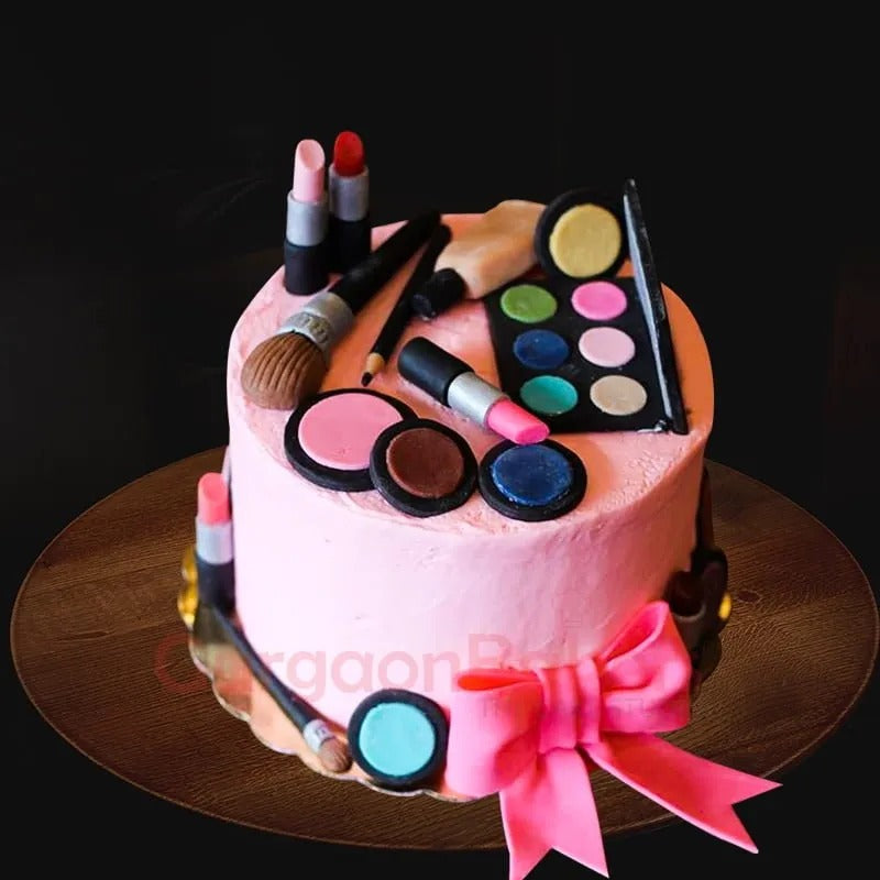 Makeup Birthday Cake for Girls