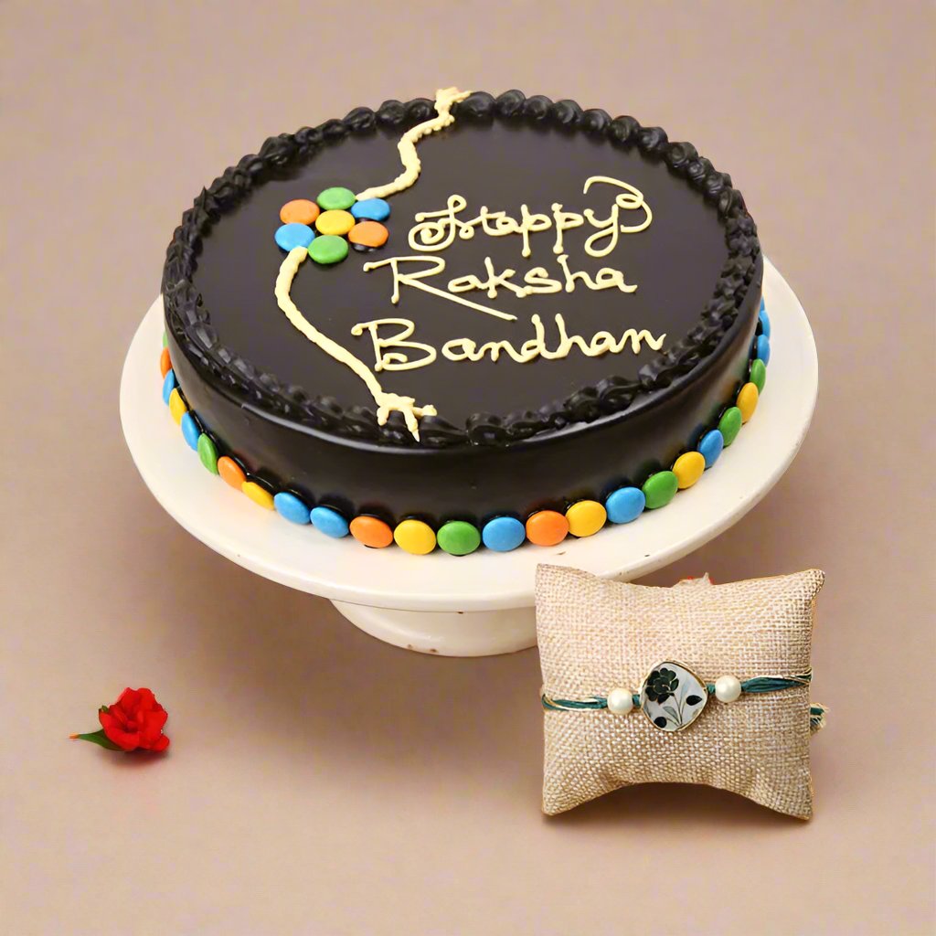 Dark Chocolate Rakhi Cake