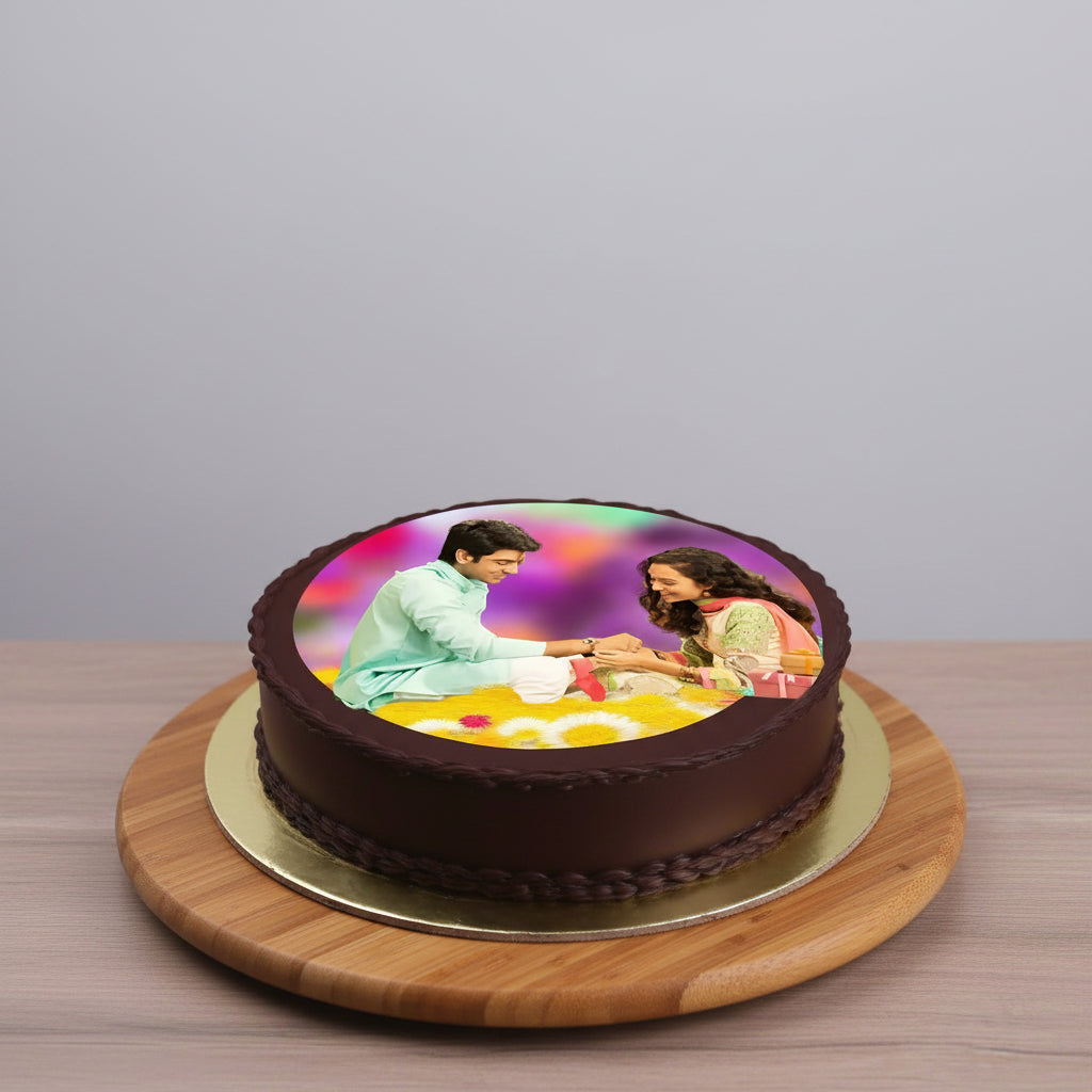 Raksha Bandhan Pineapple Photo Cake | Doon Memories