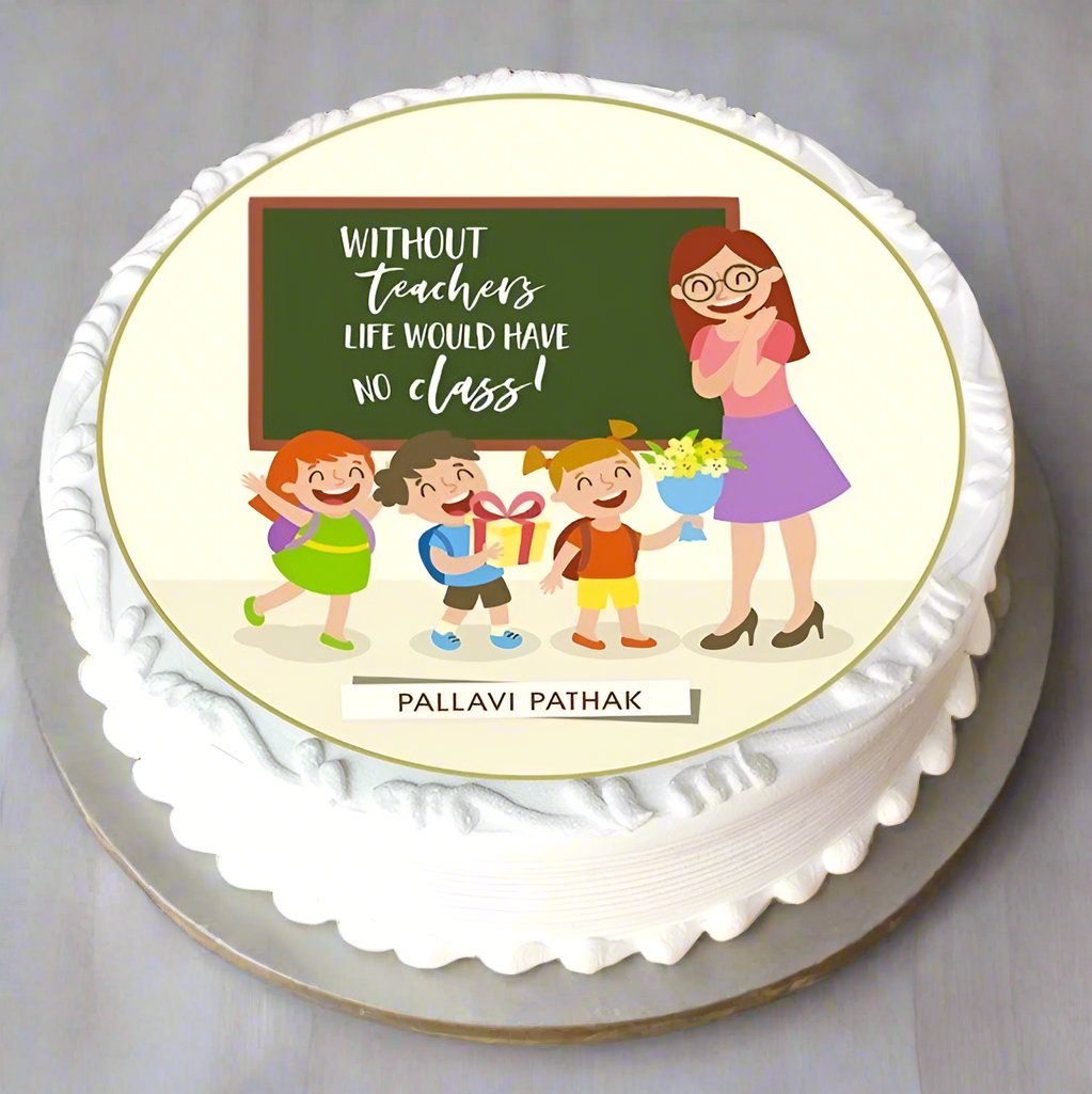Teachers Day Cake With Photo | Doon Memories
