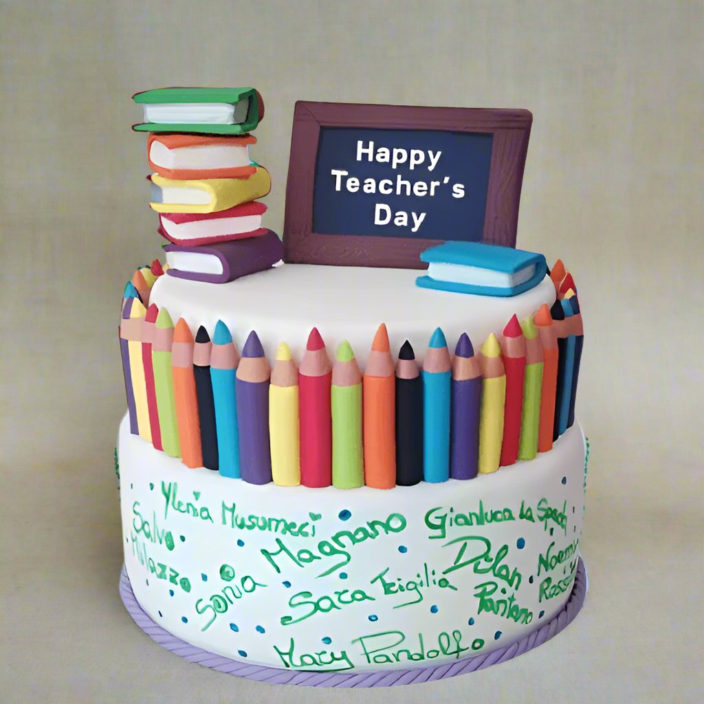Teacher's Day Fondant Cake | Doon Memories